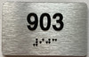 apt number sign silver 903