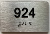 apt number sign silver 924