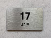 apt number sign silver 17