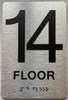 apt number sign silver 14