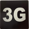 Sign Apartment number 3G  - UNIT NUMBER 3G /SUITE 3G  (BLACK, DOUBLE SIDED TAPE) -Broadway Line
