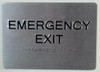 EMERGENCY EXIT Sign -Tactile Signs  BRAILLE  Ada sign