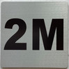 Sign Apartment number 2M  - UNIT NUMBER 2M  (SILVER, DOUBLE SIDED TAPE) -Broadway Line