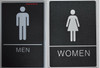 ADA Men & Women Restroom Sign with Tactile Graphic - Tactile Signs  The Standard ADA line Ada sign