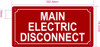 Main electric Disconnect Signage