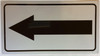 Construction site arrow left Sign