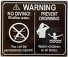 Warring NO Diving Sign