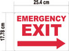 Glow-In-the-Dark Aluminium (EMERGENCY EXIT RIGHT ARROW) Sign