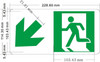 Glow-In-the-Dark Aluminium (MAN LEFT DOWN) Sign