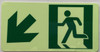 Glow-In-the-Dark sticker-THE GLOWMARK LINE (RUNNING MAN LEFT DOWN) Sign