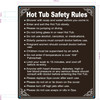 Hot Tub Safety Rules Signage