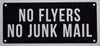 NO FLYERS NO JUNK MAIL SIGN