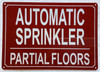 AUTOMATIC SPRINKLER PARTIAL ALL FLOORS SIGN