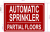 NYC AUTOMATIC SPRINKLER PARTIAL ALL FLOORS SIGN