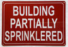 BUILDING PARTIALLY SPRINKLERED SIGN