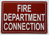 FIRE DEPARTMENT CONNECTION COMPLIANCE SIGN