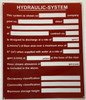 HYDROLIC SYSTEM SIGN