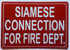 SIAMESE CONNECTION FOR FIRE DEPARTMENT