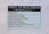HPD DEP OF BUILDING SUBDIVISION A,B,C,D SAFETY SIGN