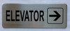 ELEVATOR RIGHT ARROW COMPLIANCE SIGN