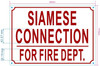 FD SIAMESE CONNECTION FOR FIRE DEPARTMENT SIGN