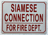 HPD SIAMESE CONNECTION FOR FIRE DEPARTMENT SIGN