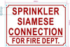 HPD SPRINKLER SIAMESE CONNECTION FOR FIRE DEPT SIGN