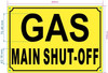 FD GAS MAIN SHUT-OFF SIGN