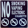NO SMOKING NO VAPING NO ELECTRONIC CIGARETTE COMPLIANCE SIGN