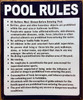 POOLS RULES COMPLIANCE SIGN