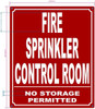 NYC FIRE SPRINKLER CONTROL ROOM SIGN