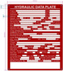 NYC HYDRAULIC DATA PLATE SIGN