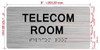 FD TELECOM ROOM SIGN WITH RAISED LETTERS
