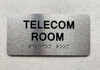 TELECOM ROOM COMPLIANCE SIGN WITH RAISED LETTERS
