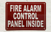 FD FIRE ALARM CONTROL PANEL INSIDE SIGN