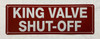 HPD KINGS VALVE SHUT-OFF SIGN