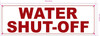 FD WATER SHUT-OFF SIGN
