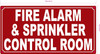 FD FIRE ALARM & SPRINKLER CONTROL ROOM SIGN