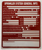 HPD SPRINKLER SYSTEM GENERAL INFO SIGN