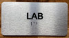 LAB SIGN WITH RAISED LETTERS