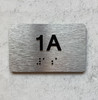 NYC APT NUMBER 1A SIGN-UNIT NUMBER SIGN WITH RAISED LETTERS