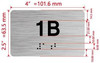 FD APT NUMBER 1B SIGN-UNIT NUMBER SIGN WITH RAISED LETTERS