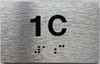 APT NUMBER 1C SIGN-UNIT NUMBER SIGN WITH RAISED LETTERS
