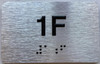 HPD APT NUMBER 1F SIGN-UNIT NUMBER SIGN WITH RAISED LETTERS