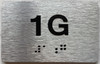 APT NUMBER 1G SIGN-UNIT NUMBER SIGN WITH RAISED LETTERS
