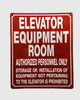 HPD ELEVATOR EQUIPMENT ROOM SIGN