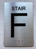 HPD FLOOR NUMBER SIGN WITH RAISED LETTERS THE PARK AVE LINE (STAIR F)