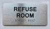 NYC REFUSE ROOM SIGN WITH RAISED LETTERS THE PARK AVE LINE