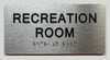 FD RECREATION ROOM SIGN WITH RAISED LETTERS THE PARK AVE LINE