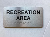 RECREATION AREA SIGN WITH RAISED LETTERS  THE PARK AVE LINE